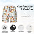 thumbnail image 4 of Kdxio Floral Strawberr Print Men's Swim Trunks with Compression Liner 7 Inch Inseam Quick Dry Swim Shorts, 4 of 7