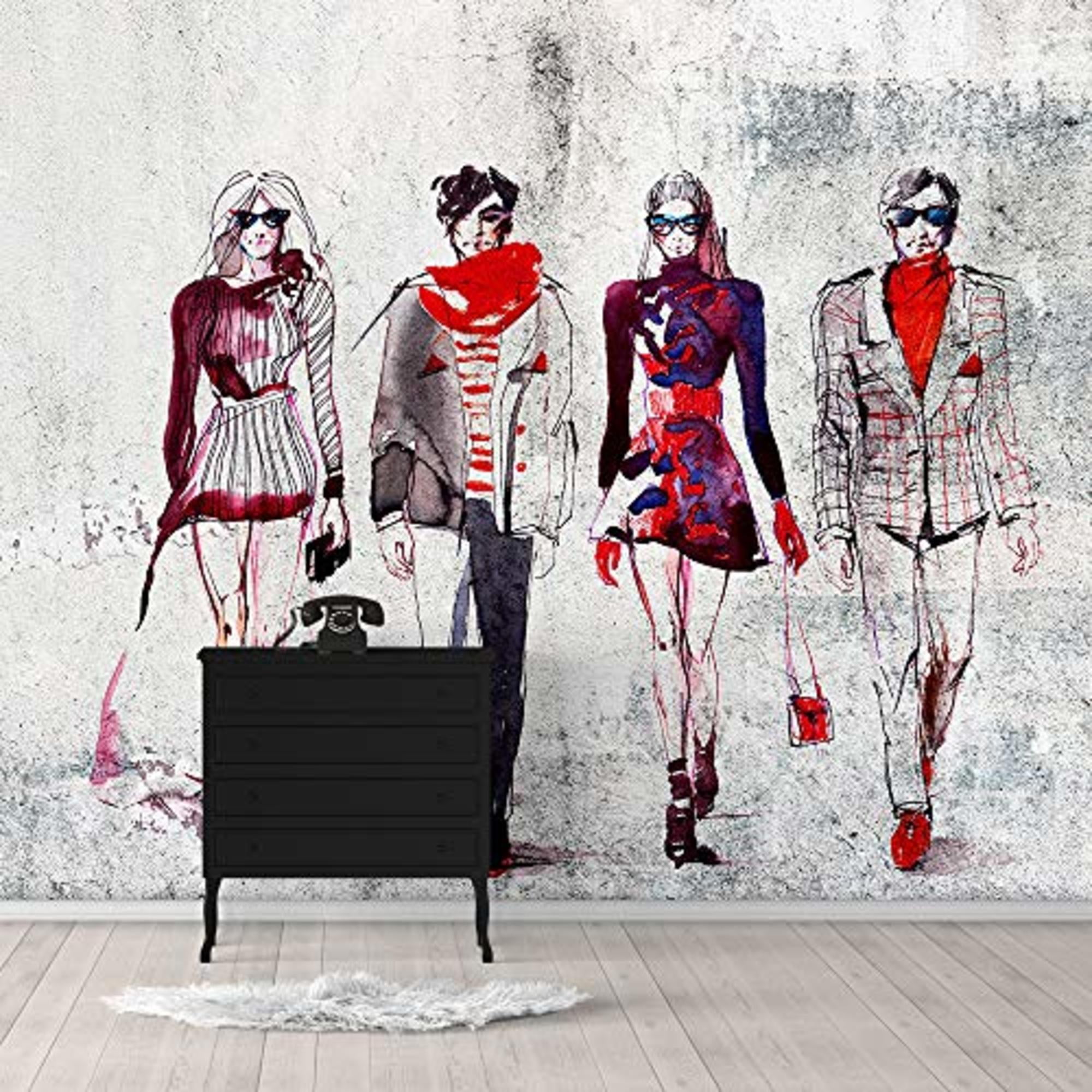 IDEA4WALL 4pcs Street Graffiti Peel and Stick Wallpaper Removable Wall Murals Large Wall Stickers for Home Decoration, 66"x24"