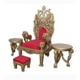 thumbnail image 2 of The Wooden Majestic Guru Maharaj Chair with footrest (end side tables sold separately) is handcrafted by MG Decor skilled artisans - Madhu's Collection, 2 of 3