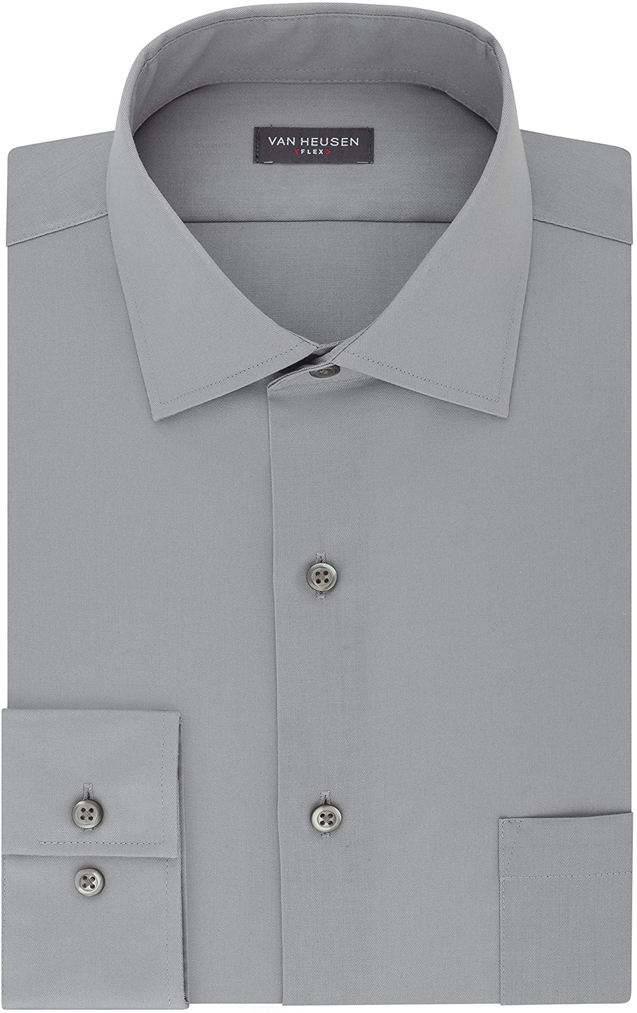 Van Heusen Mens Dress Shirt Flex Regular Fit Solid 