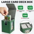 thumbnail image 4 of Caja de cubierta Jaffzora para MTG Commander, magnética, verde y gris, 4 of 7