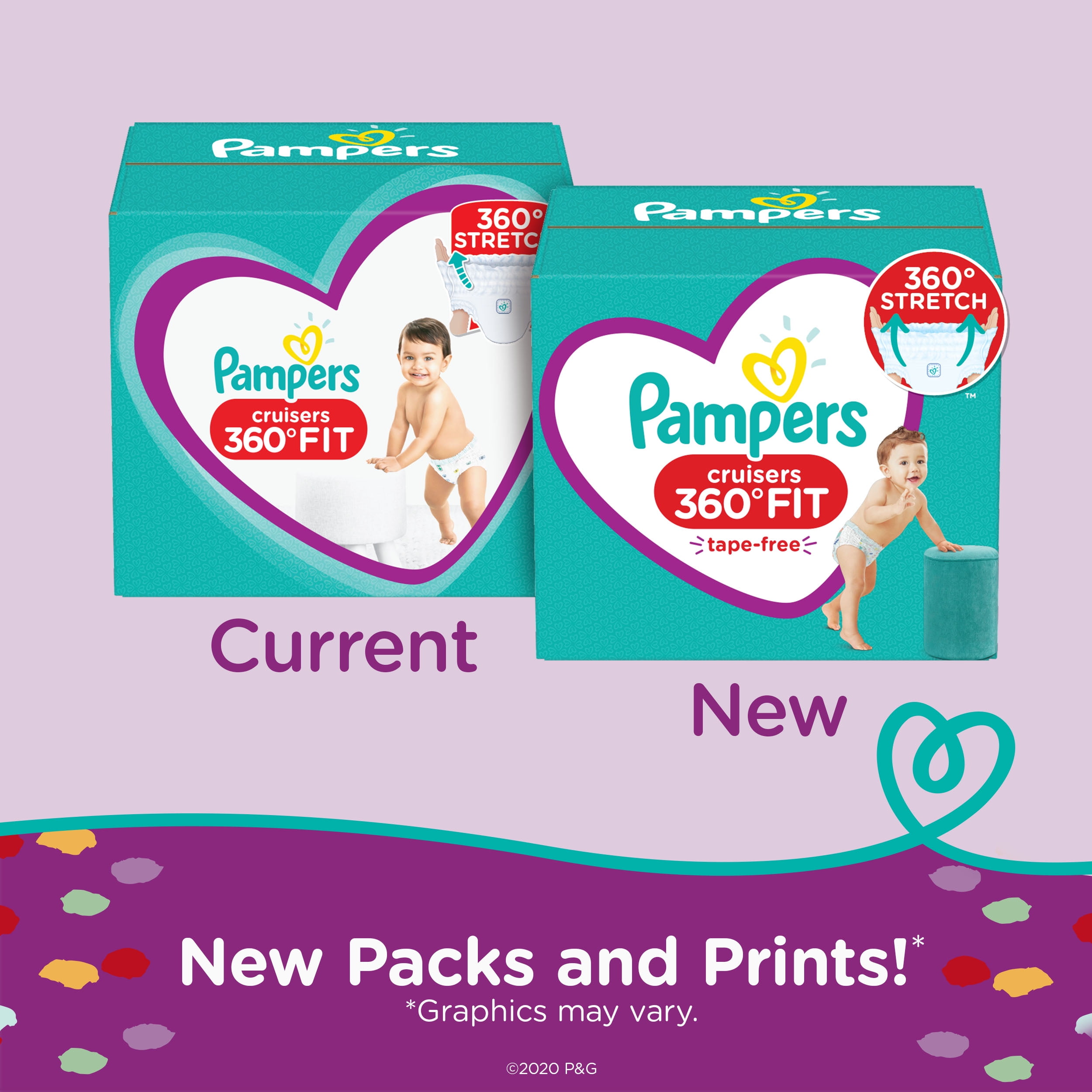 Pampers Cruisers 360 Fit Active Comfort Diapers Size 4, 62 ct