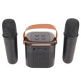 thumbnail image 1 of Mini Karaoke Machine With 2 Wire Less Microphones, 5200mAh Portable RGB Speaker Mic Set, BT 5.3 Rechargeable Stereo PA System For Home Party, 1 of 8