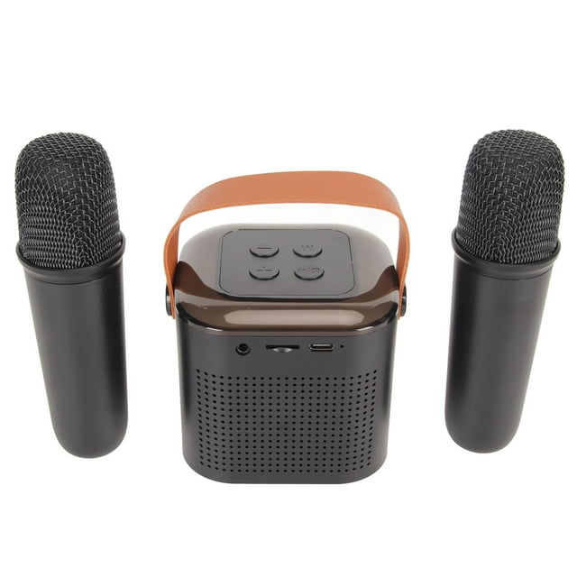 Mini Máquina de Karaoke Con 2 Micrófonos Inalámbricos para Niños, Altavoz Portátil 5.3 Con Luz Rgb, Regalos de Karaoke para Niñas, Niños, Adultos, Fiesta en Casa