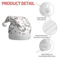 thumbnail image 4 of KLL Christmas Hats for Adults Plush Alpacas and Hearts Print Santa Hat Xmas Fluffy Santa Claus Hat for Women Men, 4 of 6