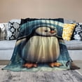 thumbnail image 2 of PRATYUS Penguin Comfort Fur Throw Blanket - Soft, Warm, Cozy, Luxury, Fluffy Blankets for Couch and Bed - Throws for Sofa for Kids Teen Young Boys Girls 40x50in, 2 of 6