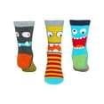thumbnail image 2 of Jefferies Socks Boys Socks, 6 Pairs Monster Pattern Striped Cotton Crew Socks (Little Boys & Big Boys), 2 of 8