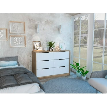 Modern Rustic White and Natural Dresser
