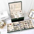 thumbnail image 3 of Rinr Pattern -layer Er Jewelry Box With Jewelry Necklace Ring Jewelry Stora Box, 3 of 5