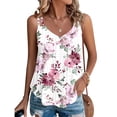 thumbnail image 2 of Raeneomay Off Shoulder Tops for Women Women Printing Sleeveless Round Neck Pullover Eyelet Tops Shirts Blouse, 2 of 4