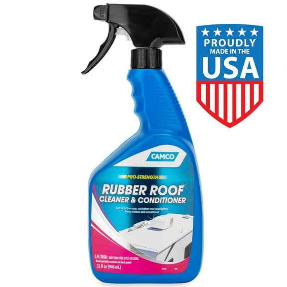 Camco RV Rubber Roof Cleaner, Pro-Strength, 32 oz (41063)