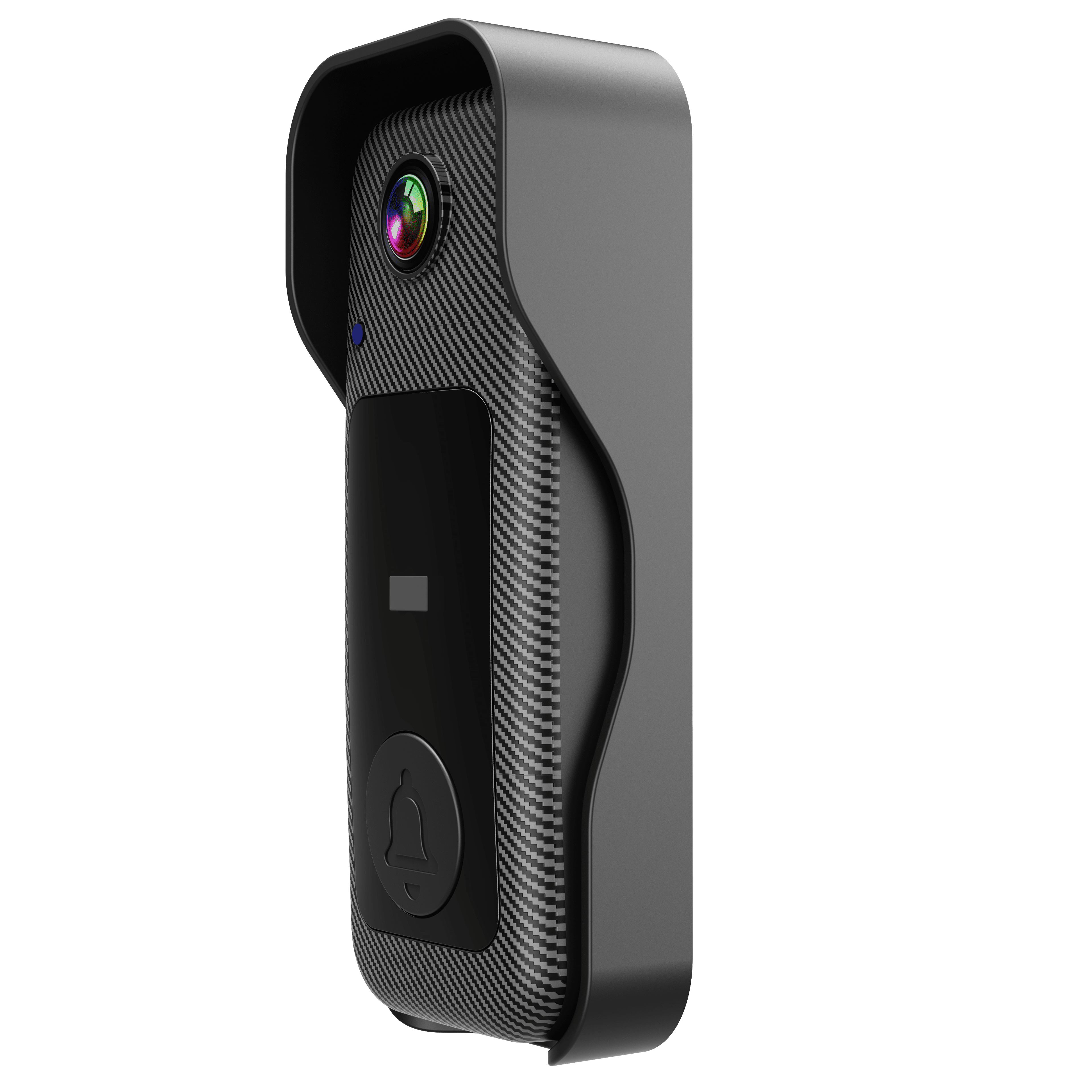 Smart Video Doorbell Auto Capture Auto Recording 128GB TF Card Support ABS Material Home Security Doorbell Black