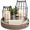 Black/White, variant on Brass Metal Lantern Candle Holders Set of 2 Farmhouse Indoor Outdoor Decor