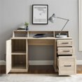 thumbnail image 4 of Gavin 58" 3-Drawers Computer Desk with Hutch in Birch, 4 of 5