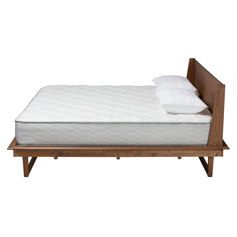 Baxton Studio Macayle Mid-Century Modern Ash Walnut Finished Wood King Size Platform Bed Baxton Studio Macayle Mid-Century Modern Ash Walnut Finished Wood King Size Platform Bed