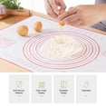 thumbnail image 2 of Generic Non-Stick Silicone Baking Mat with Measurement Grid, Dough Rolling Pad, 80x60cm, Red, Reusable BBQ & Baking Tool, 2 of 7