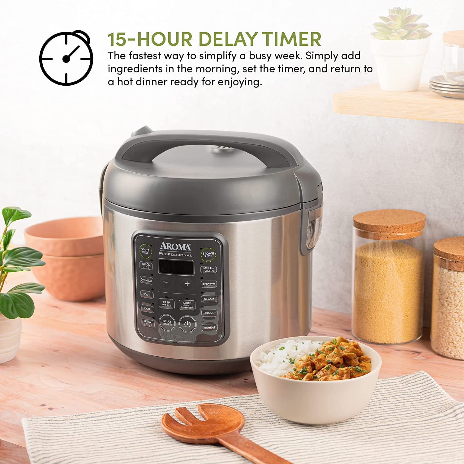 Aroma 20 Cup Cooked 5Qt. Digital Rice Grain Multicooker Walmart