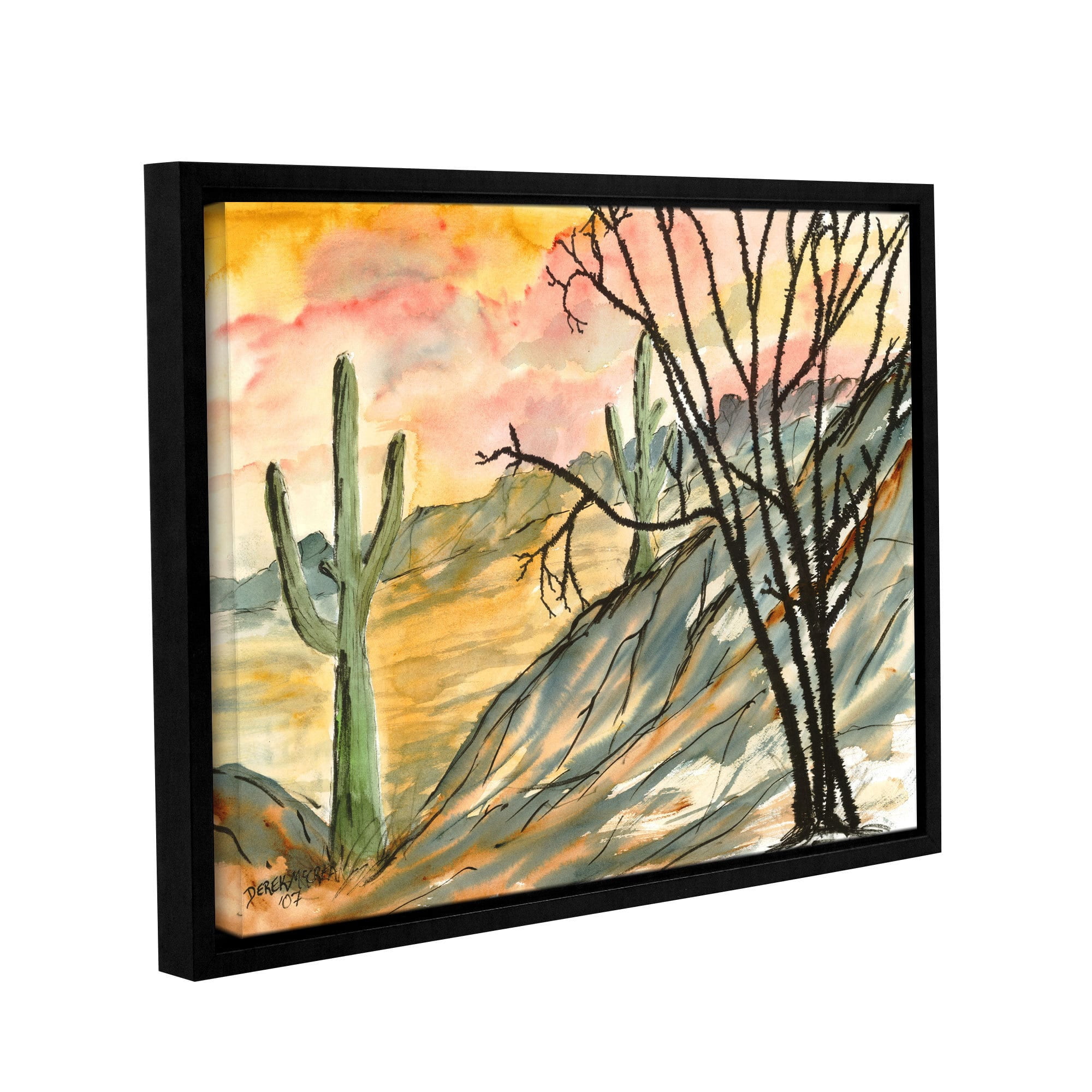 ArtWall Derek Mccrea "Arizona Evening" Gallery-wrapped Floater-framed Canvas