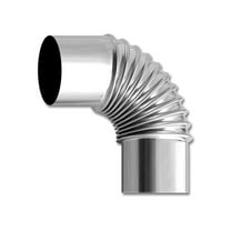 CHENGSI for Stainless Steel 90° Elbow Chimney Pipe 6cm Diameter - Anti-Rust Gas Exhaust for Water Heater, Wood Stove, Fireplace - High Temperature Resistant Smoke Pipe for Indoor Outdoor Use