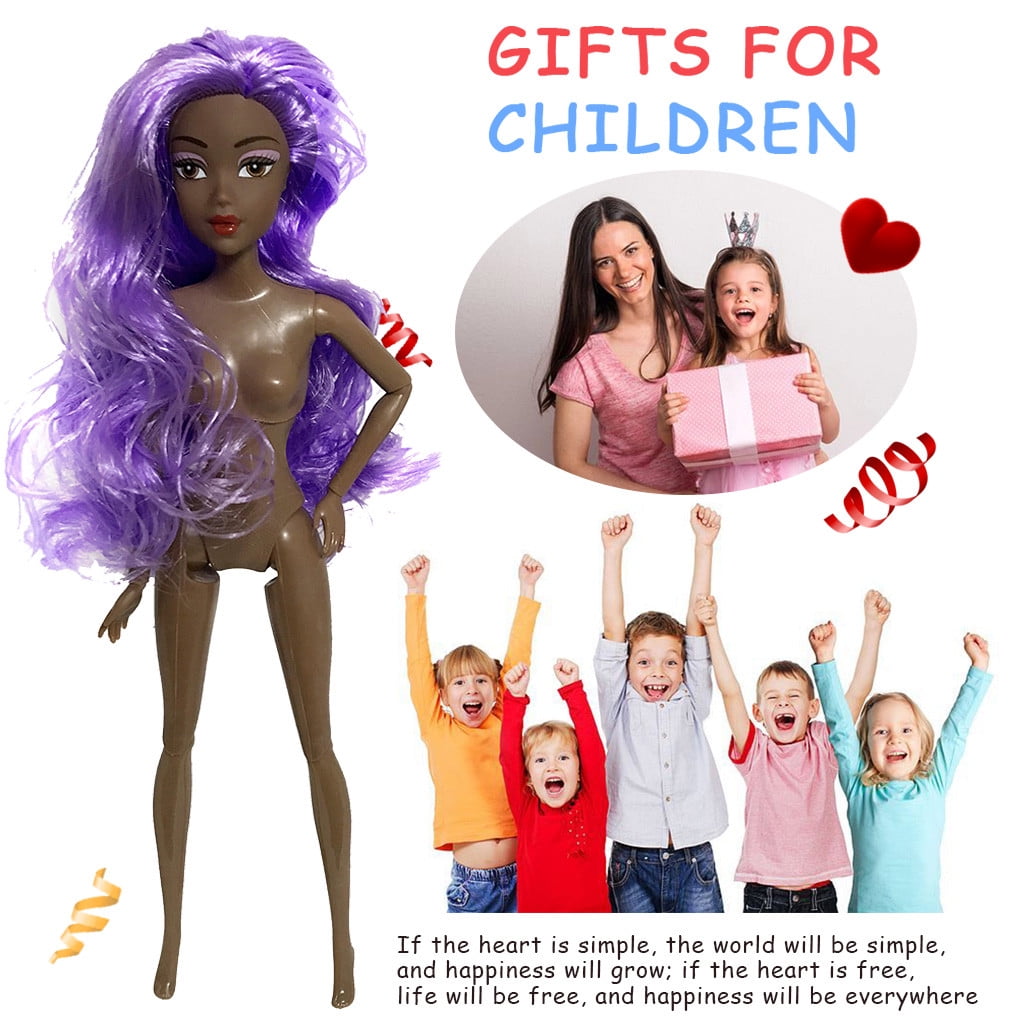 Ovzne toys for girls toys for 5 year old boys baby movable joint african doll toy black doll 