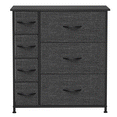 thumbnail image 5 of Dextrus 7 Drawers Storage Organizer Wooden Top Shelf for Hallway, Black Grey, 5 of 10