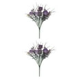 thumbnail image 1 of Cateissary Flor artificial rama fotografía jarrón planta ornamento tallo largo encimera artesanía patio fiesta decoración púrpura Violeta 2piezas Cateissary CBP443574, 1 of 5