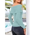thumbnail image 2 of Suéter PRETTYGARDEN Hombros Descubiertos Azul Claro XL, 2 of 8