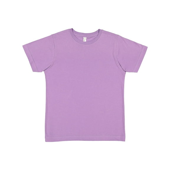 LAT Apparel Crew Neck Short Sleeve Slim Fit Casual Plain T-Shirt, Lavendar