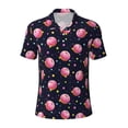 thumbnail image 2 of Daiia Cartoon Donut Planets Pattern Men’s Polo Shirts,Solid Deck Shirt,Classic Fit, Breathable Cotton Polo for Casual and Sport Wear-3X-Large, 2 of 7