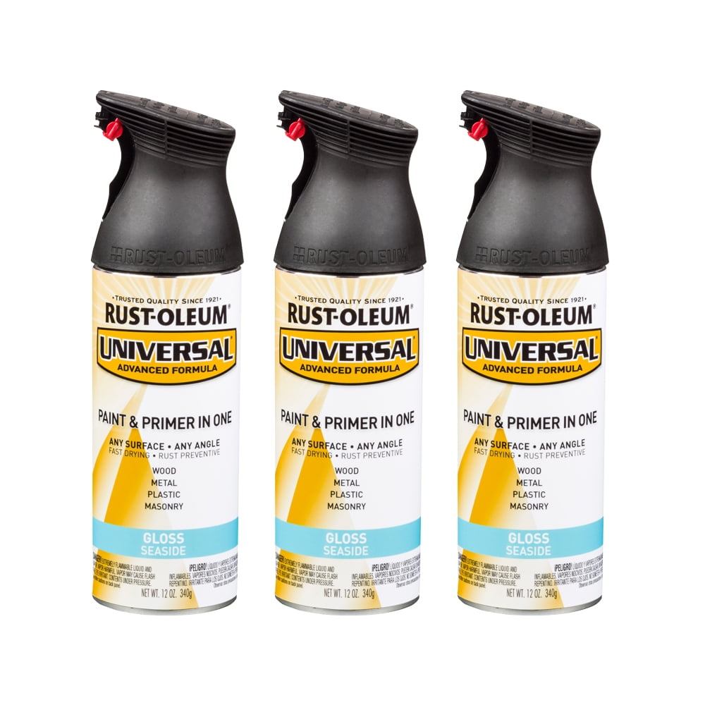 (3 Pack) RustOleum Universal All Surface Gloss Seaside Spray Paint and
