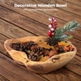 thumbnail image 4 of Decorative Wooden Bowl for Fruit, Wooden Fruit Bowl for Keys Jewelry Display Natural Handmade Wavy Bowls for Home Kitchen Table Decor, 4 of 5