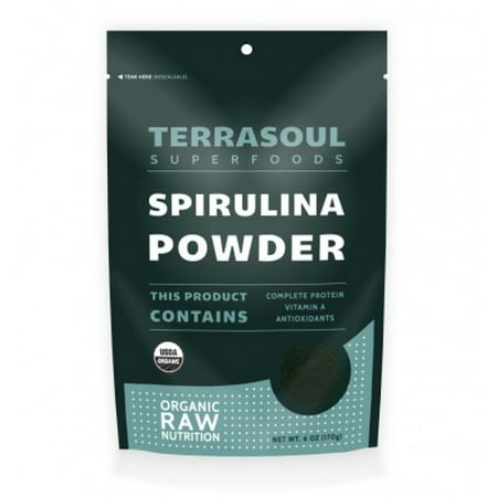 Terrasoul Superfoods organique spiruline en poudre, 1,5 Pound (Pack de 4 6oz Chaque)
