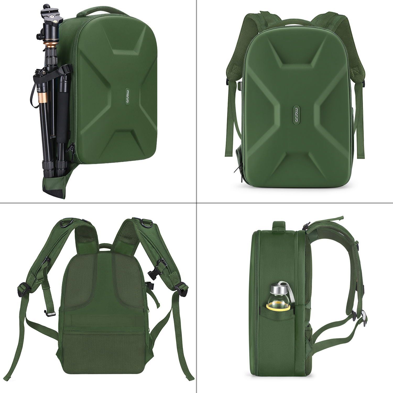 Mosiso Camera Backpack for Canon/Nikon/Sony/DJI Mavic Drone, DSLR/SLR/Mirrorless Photography Camera Bag Waterproof Hardshell Protective Case with Tripod Holder&Laptop Compartment, Army Green - image 5 of 8