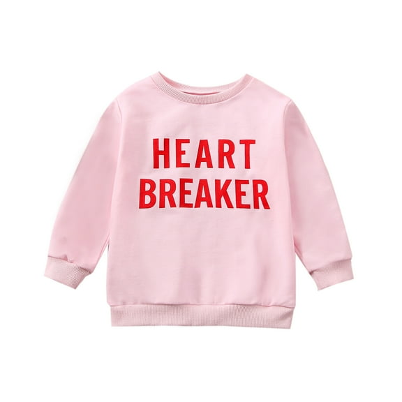 Toddler Girls Boys Autumn Casual Pullover 12 18 24M 3 4 5T Long Sleeve O Neck Letter Print Sweatshirt