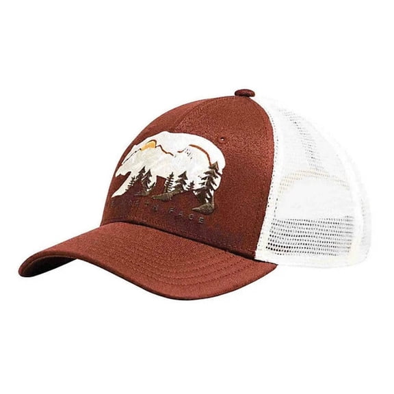 The North Face Mudder Trucker Hat Unisex Brown Embroidered Snapback Cap UPS175