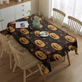 thumbnail image 2 of Halloween Spooky Tablecloth Wrinkle Resistant Washable Tablecolths Table Covers Pumpkin Spooky Rectangle Table Cover for Halloween Birthday Wedding Graduation, 2 of 5