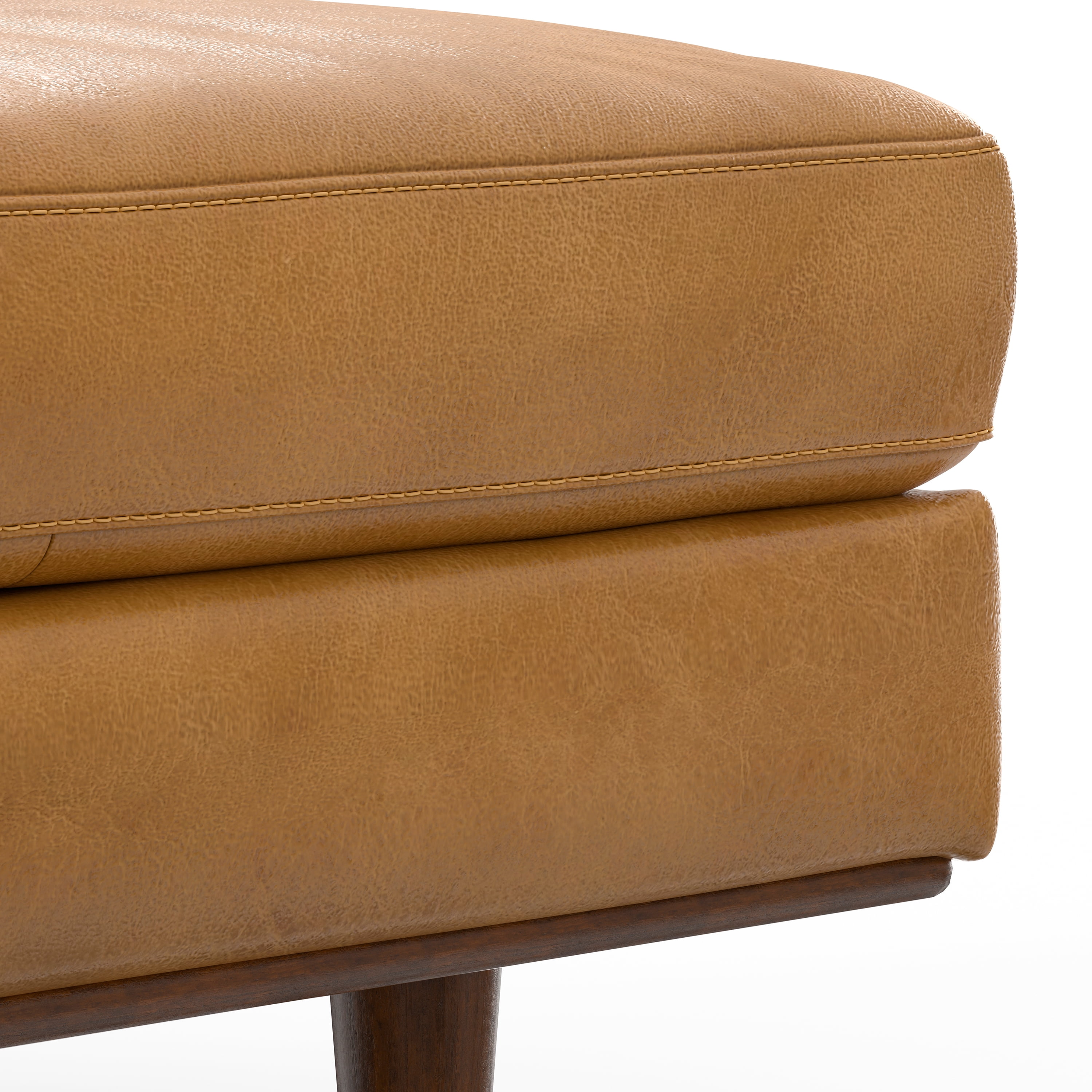 Morrison 49 inch Wide Mid-Century Modern Table Ottoman in Sienna