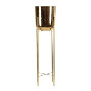 CosmoLiving by Cosmopolitan 39, 46H Tall Dome Gold Metal Planter with Removable Stand (2 Count)