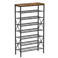 thumbnail image 1 of Zapatero MILEFA de metal y madera de 8 niveles, 27,8 x 10,8 x 133 cm, 1 of 9