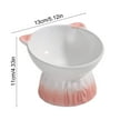 thumbnail image 3 of Vacemry under $5 Elevated Ceramic Cat Bowl, Ceramic Cat Food Bowl Large Capacity Pet Dish for Drinking Eating, Raised Design to Reduce Neck Strain, Easy to Clean Hygienic Surface, 3 of 6