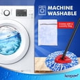 thumbnail image 3 of KEEPOW RinseClean Spin Mop Replacement Head, 6 Pack Microfiber Mop Refills Compatible with EasyWring RinseClean 2 Tank System for Floor Cleaning, 3 of 7