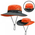 thumbnail image 4 of Bucket Hat Quick Drying Packable Wide Brim Breathable Foldable Sunshade Sun Ponytail Cap With Chin Strap, 4 of 6