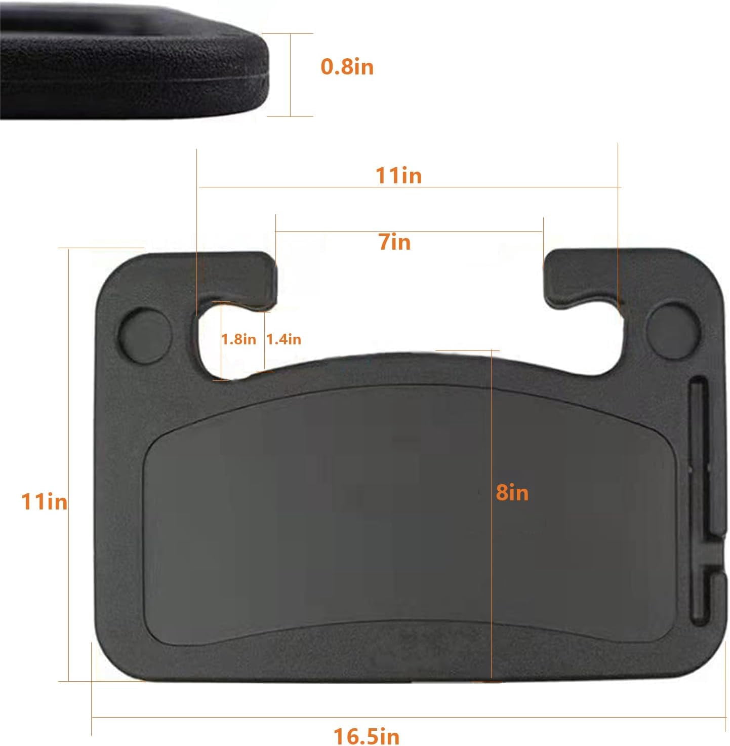 Car Steering Wheel Tray, 2 in 1 Black Car Desk for Laptop, Tablet, iPad Or Notebook,Car Must Haves Accessories