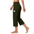 thumbnail image 5 of Women's Yoga Pants Workout Leggings Flare Casual Lounge Pants with Pockets High Waist and Tummy Control, L, 5 of 6