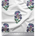 thumbnail image 1 of Soimoi Polyester Crepe Fabric Leaves & Floral Block Print Fabric by Yard 52 Inch Wide, 1 of 3