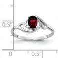 thumbnail image 2 of 14K White Gold 6X4mm Oval Garnet Ring Size 6, 2 of 5