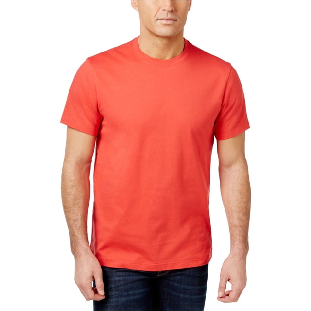 Camiseta básica de cuello redondo para hombre Club Room, naranja, extragrande
