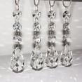 thumbnail image 3 of 12PCS Gemstone Crystal Bead Shower Curtain Hooks Rings for Bathroom, Water Drop Stainless Steel Rust Resistant Clear Shower Curtain Rings Bathroom Decorations, 3 of 7