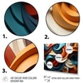 thumbnail image 3 of Designart "Geometric Snake Serpentine beauty III" Abstract Spirals Floater Framed Wall Art Living Room, 3 of 7