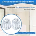 thumbnail image 3 of Shower Faucet Handle Replacement, Compatible with Price Pfister Contessa and Windsor Tub and Shower Faucets, 2 Piece Hot and Cold Shower Knob Replacement, Clear Acrylic Clear Clear Clear, 3 of 5